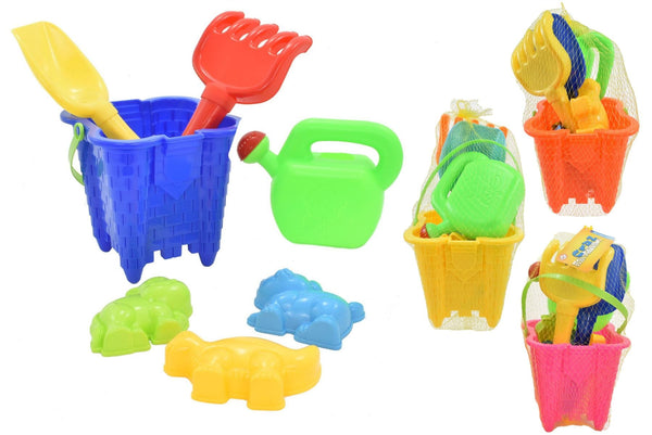 Castle Beach Bucket Set - 7pcs Square Assorted TY1976